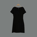 XL213203 Fitted Scoop Neck Midi Dress