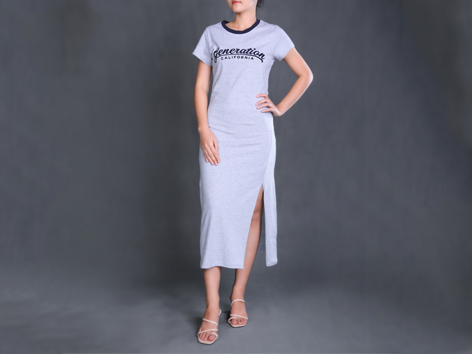 XL213228 Printed T-Shirt Dress Women