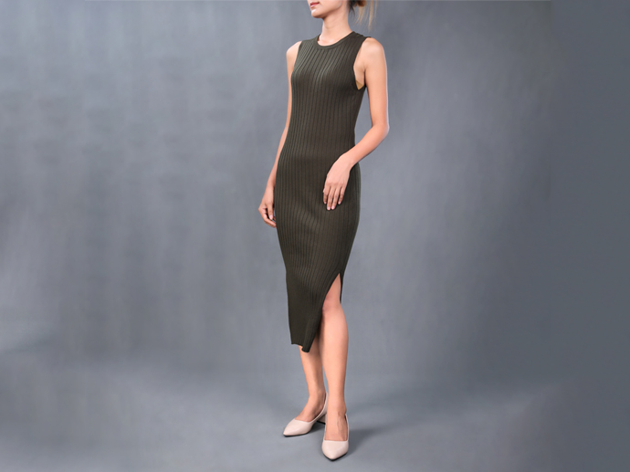 XL313347 Slim Fit Maxi Dress Lady