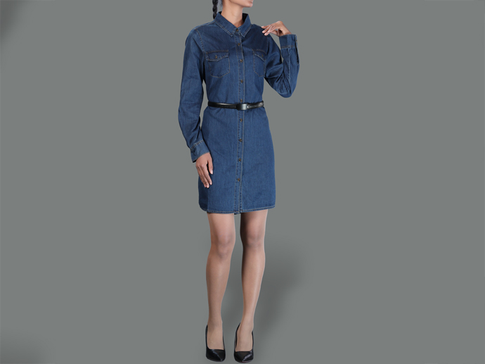GD13283 Denim Dress Lady