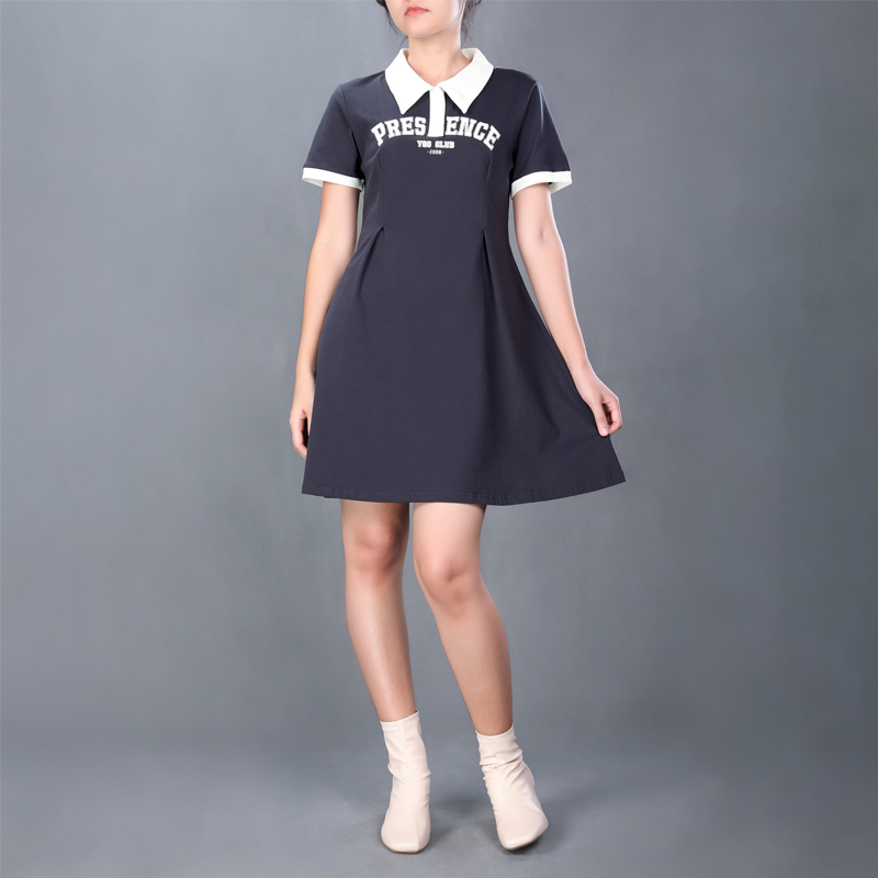 GD23173 Polo Neck Mini Dress Lady