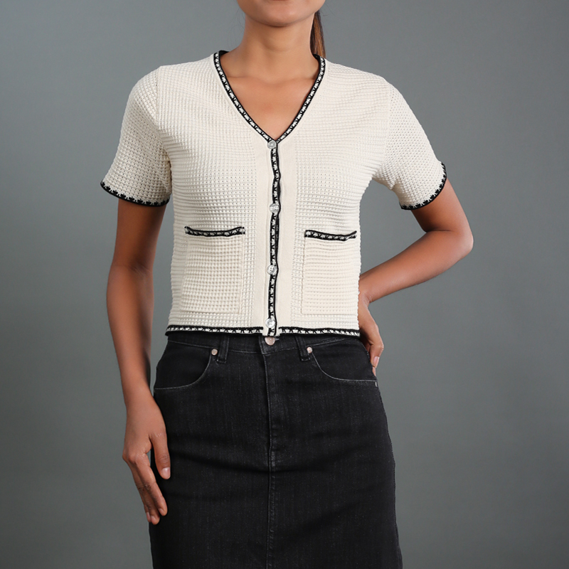 XH213497 Knit Crop Top Lady